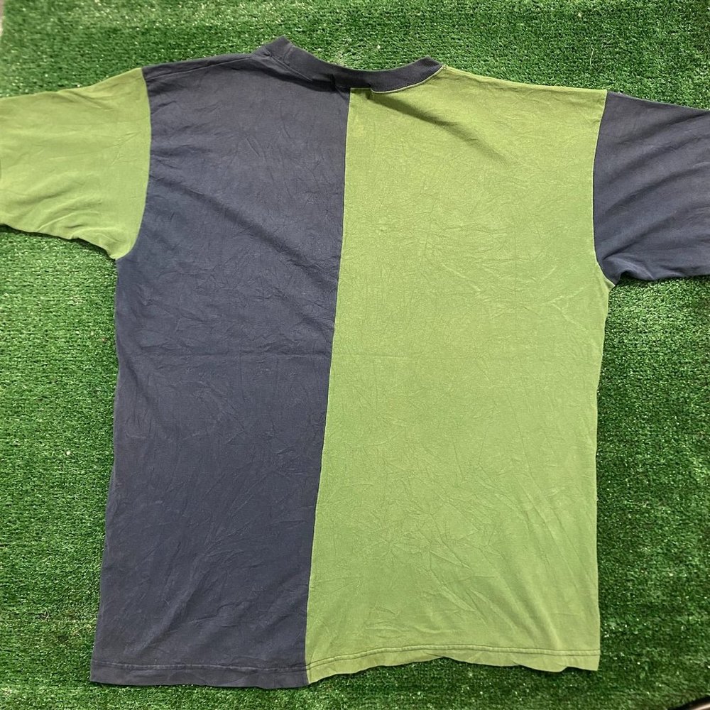 Vintage 90s Notre Dame Fighting Irish T-Shirt Split Cut & Sew Faded Boxy L - Picture 5 of 5